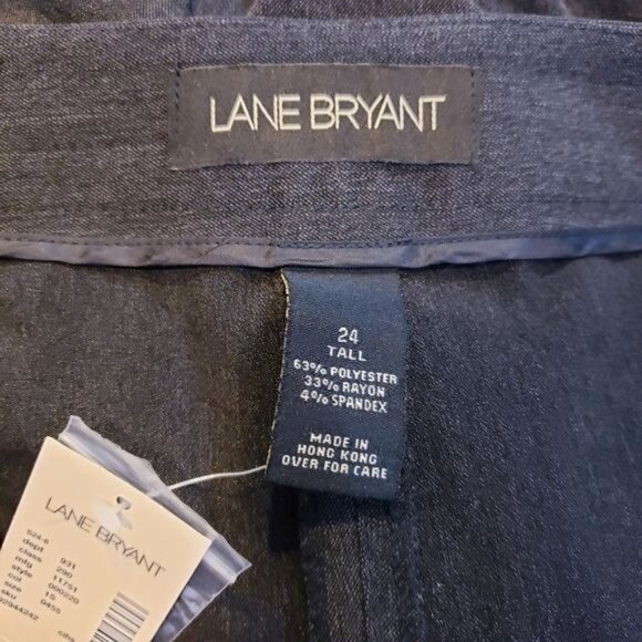 Lane Bryant Gray Houston Trouser Wide Leg Dress Pants Slacks Womens Size 24 Tall - Picture 7 of 9